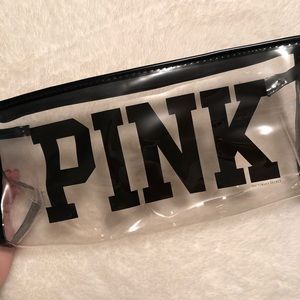 UNUSED VS PINK Clear Plastic Zip Bag